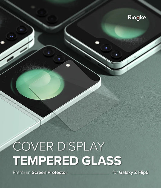 Galaxy Z Flip 5 Tempered Glass Screen Protector Guard | FULL GLASS - 2 Pack